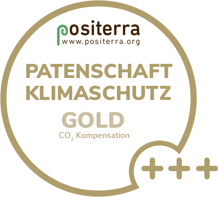 Positerra Patenschaft Klimaschutz Gold CO2 Kompensation logo